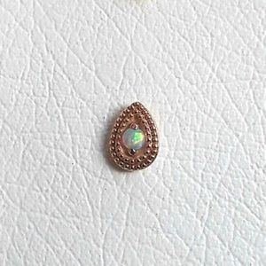 Body Gems 14k Gold & Opal Pear End
